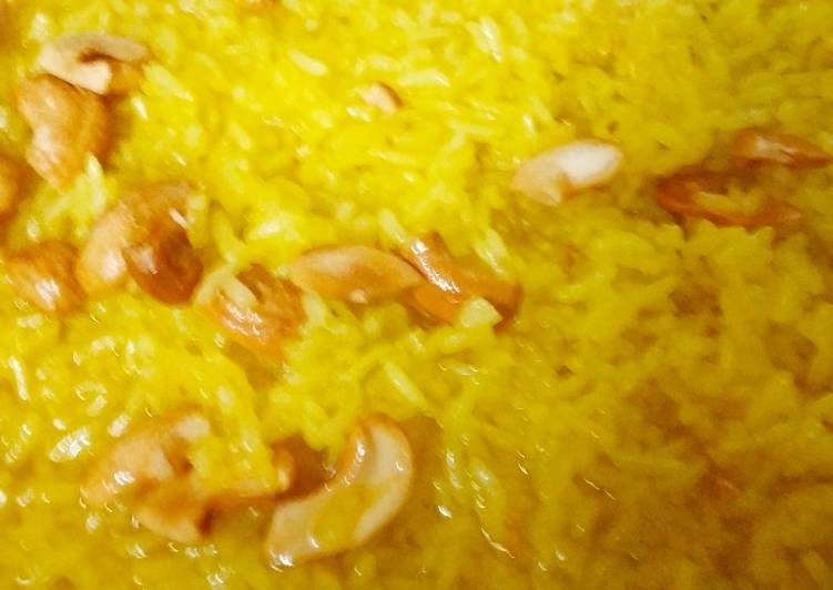 Steps to Make Quick Yellow sweet rice #rice contest #ebook