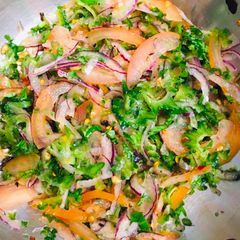 A picture of Bitter gourd salad.
