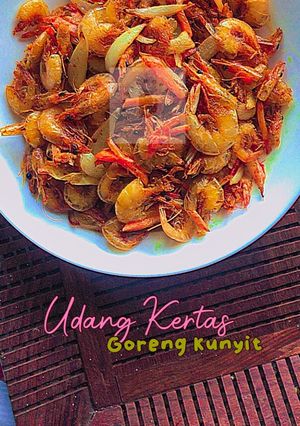 Gambar Udang Kertas Goreng Kunyit 🍤🥗
