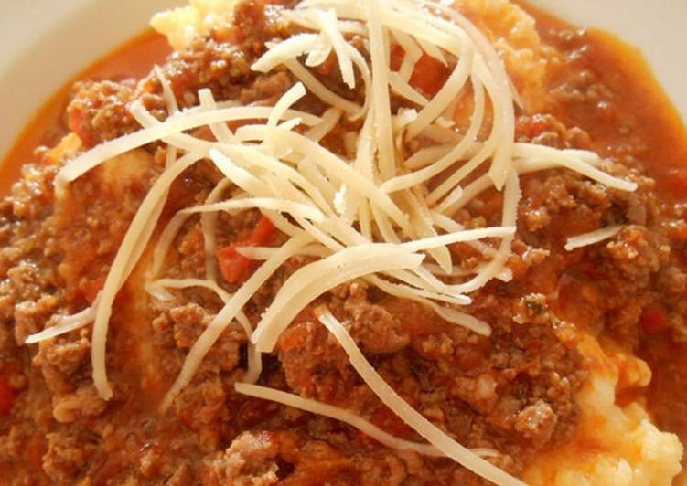 Polenta rica y fácil de hacer a la bolognesa🤤😍