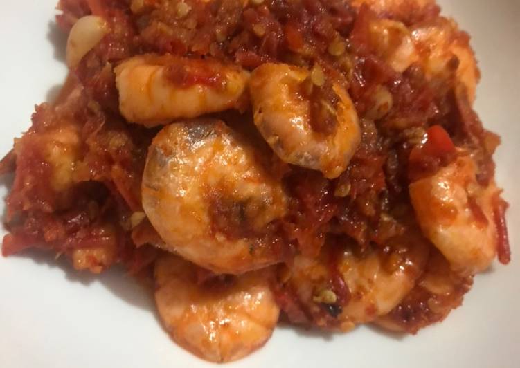 Langkah Mudah untuk Membuat Udang balado terasi🌴🦦 Anti Gagal