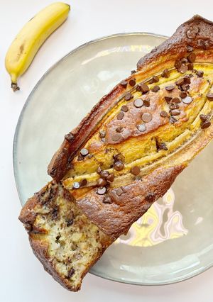 Une photo de Banana bread sans matière grasse