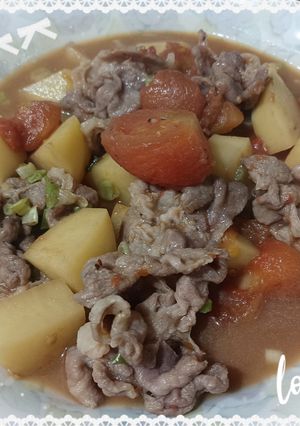 蕃茄薯仔肉片 的食譜成品照片