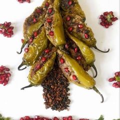 A picture of Stuffed green chilli(Christmas tree).