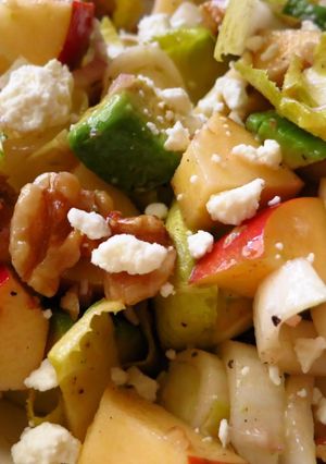 A picture of Endive, Apple, Avocado & Walnut Salad With Feta.