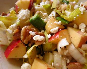 New Recipe Endive Apple Avocado  Walnut Salad With Feta Delicious and Healthy