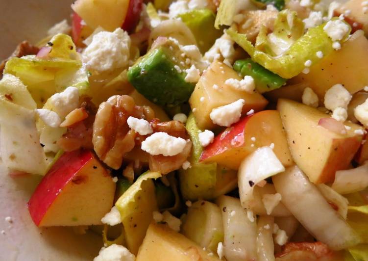 Simple Way to Make Perfect Endive, Apple, Avocado & Walnut Salad With Feta