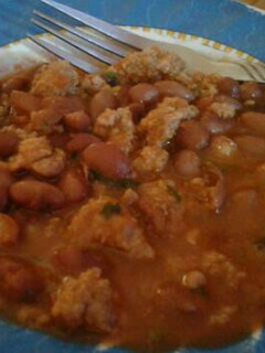 Una foto de Chili and beans (chili con carne)