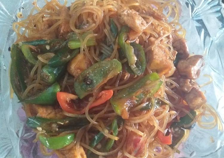 Resep Manis Pedas Bihun Tahu, Bisa Manjain Lidah