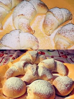Foto di Cornetti di pasta brioche