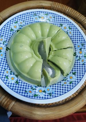 Foto resep Puding Kelapa Pandan