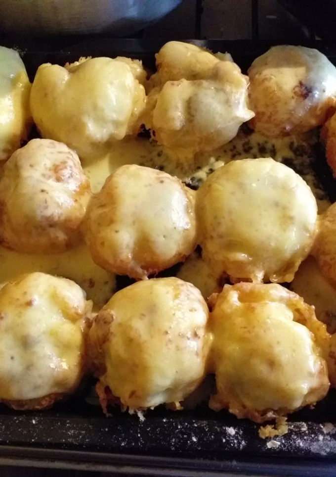 Una foto de Bombas de puré con carne a la Cheese!🥔🧀