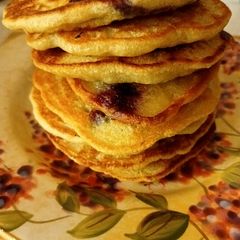 A picture of Eggless Blueberry mini pancakes.