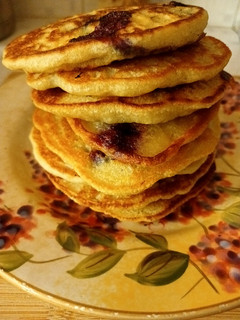 A picture of Eggless Blueberry mini pancakes.