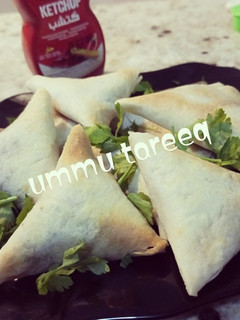 Gasassar samosa Mai Albasa ainihin hoton girkin