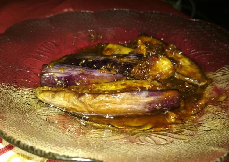 Tumis terong kecap simpel dan tanpa penyedap rasa