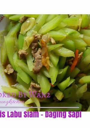 Foto resep Tumis Labu Siam - Daging Sapi