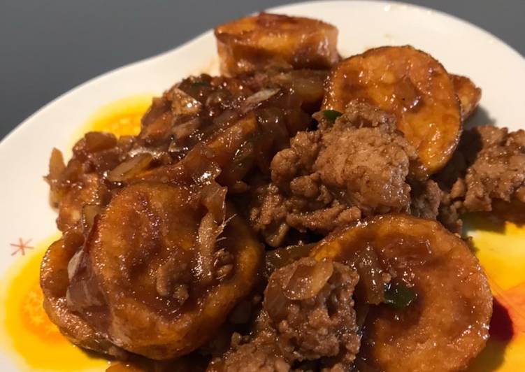Honey soy sauce pork tofu (Non-halal)