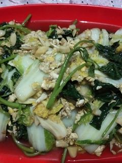 Foto resep Tumis Daun Ubi Jalar Sawi Putih