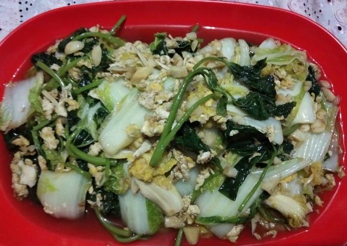 Resep Tumis Daun Ubi Jalar Sawi Putih, Enak Banget