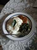 Spinach with mushrooms