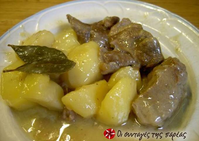 Steps to Make Speedy One pot lemony lamb with potatoes