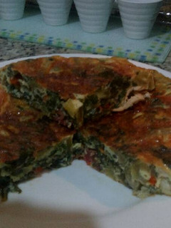 Una foto de Pastel de acelgas con ajíes