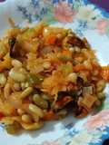 Verdinas con mejillones