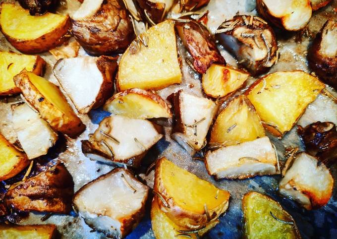 Patate e topinambur arrosto