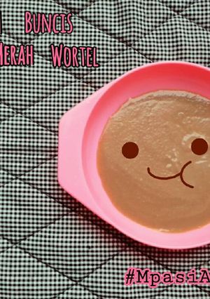 Foto resep Mpasi 6m+ : Pure Beras Putih Buncis Bayam Merah Wortel