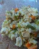 Cebada con pollo al natural
