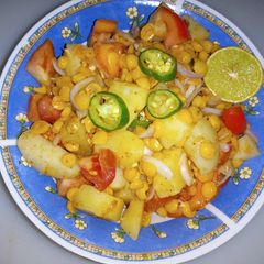 A picture of ALU Channy ki Dal Chat.