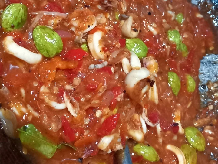 Easy Steps Prepare Recipes Sambal cumi pete the  Makes Drooling Really Delicious.