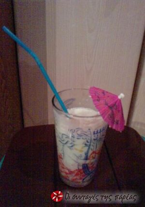 Φωτογραφία της συνταγής Smoothie πεπονιού με κομματάκια καρπούζι