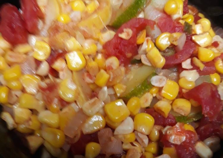 Vegetables on a stovetop