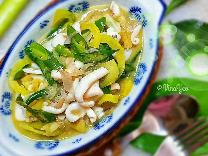 Cara Gampang Menyiapkan Resep Cumi Cabe ijo Kemangi 🍃🐙🍃 yang Lezat Sekali Anti Ribet, Menggugah Selera