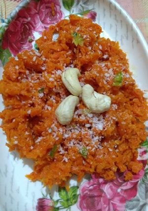 A picture of Gajar ka halwa.