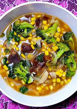 Foto resep Lidah sapi jagung manis dan brokoli saus tiram