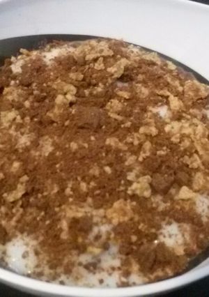 A picture of Vegan Tiramisu with Coconut Milk Cream & Cookie Crumble.