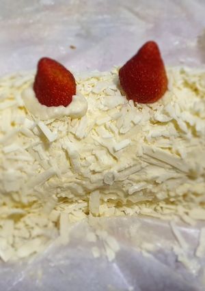 Foto resep Japanese strawberry white forest cake