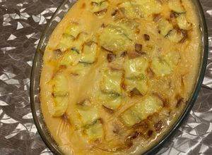 Une photo de Lasagnes au franc-comtois avec morbier