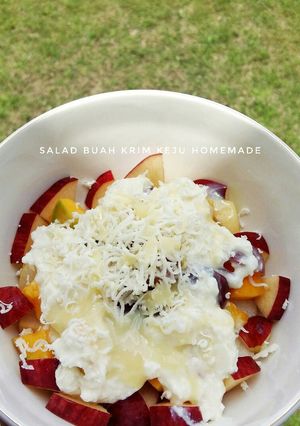 Foto resep Salad Buah (Homemade Cheese Cream)