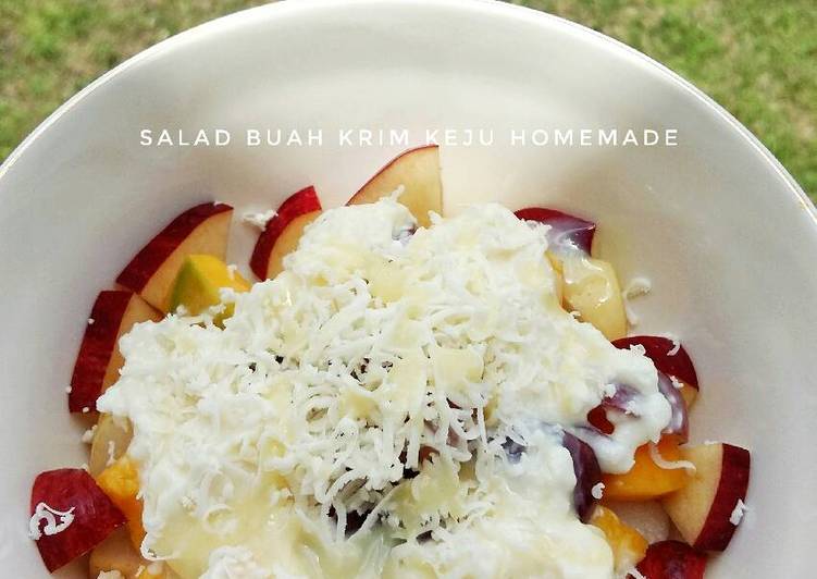 Salad Buah (Homemade Cheese Cream)