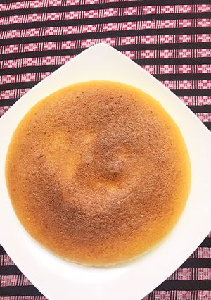 Hình của món Bánh bông lan phô mai Nhật Bản -Japan cotton cheesecake.