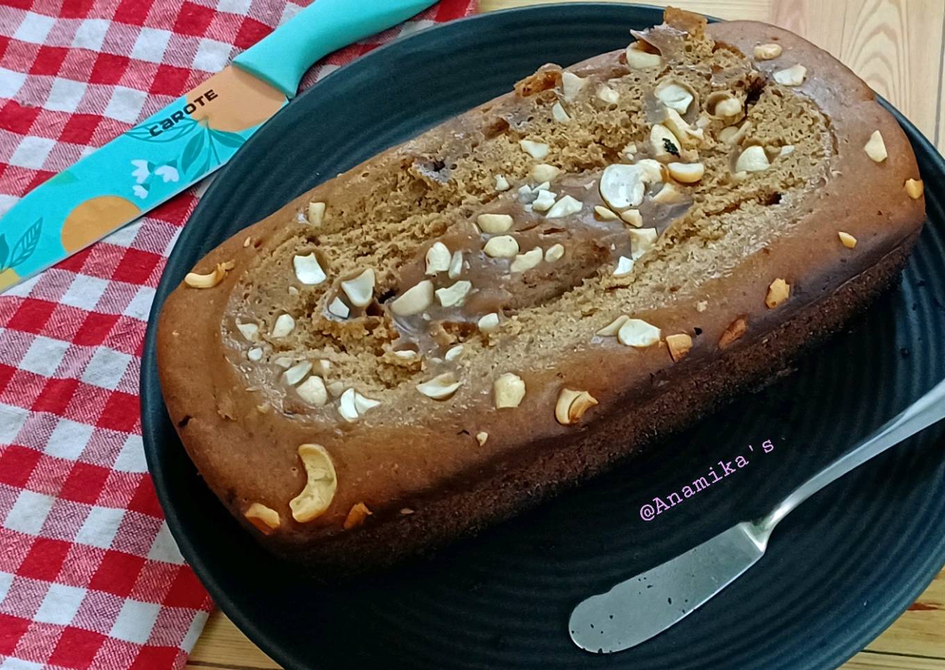 Coffee Chocolate Banana Bread : Eggless