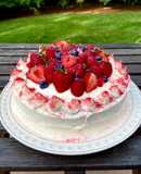 Tarta de fresa con frosting de queso!