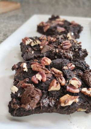 Una foto de Brownie de garbanzos