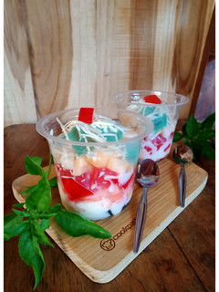 Foto resep Salad Jelly Buah Simple