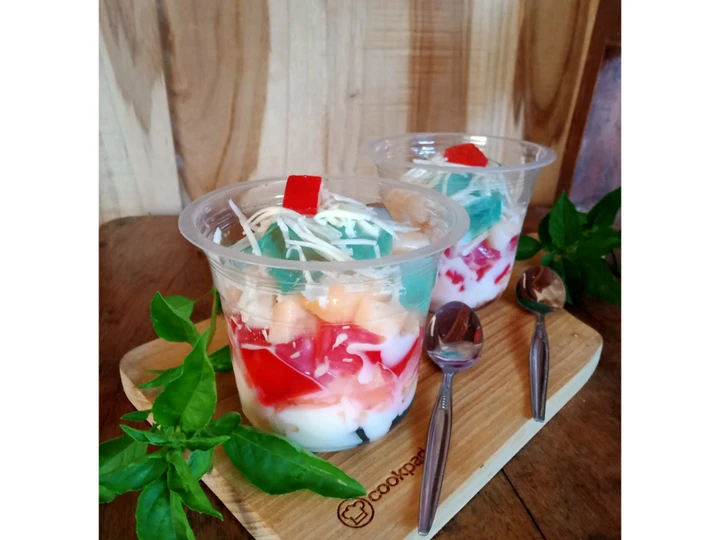 Cara Simple Membuat Resep  Salad Jelly Buah Simple yang Sempurna, Enak Banget