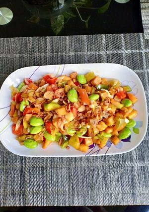 Foto resep Tumis ikan asin jambal pete